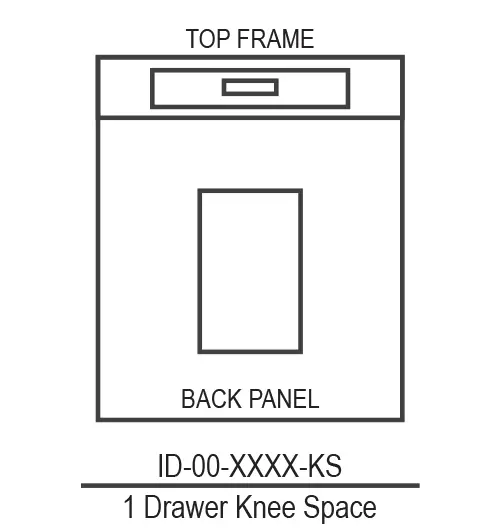 Knee Space w/ Drawer & Back Enclosure