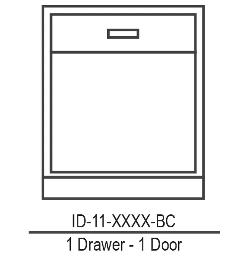1 Door/1 Drawer Combination Base Cabinet