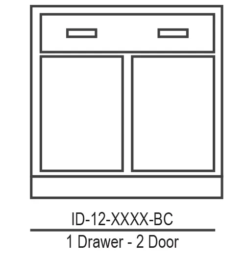 2 Door/1 Drawer Combination Base Cabinet
