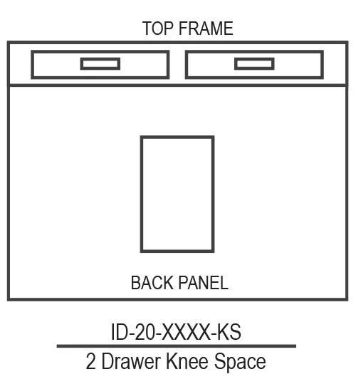 Knee Space w/ 2 Drawer & Back Enclosure