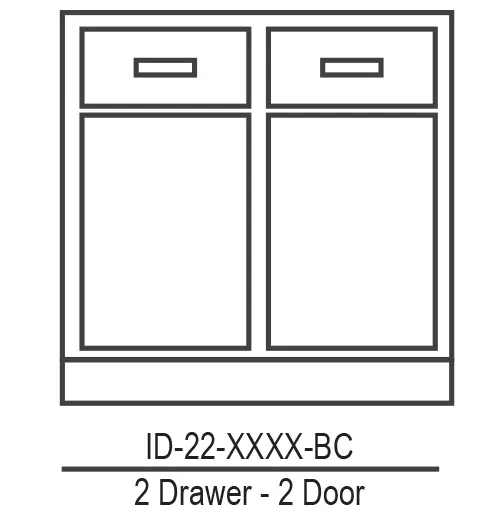 2 Door/2 Drawer Combination Base Cabinet
