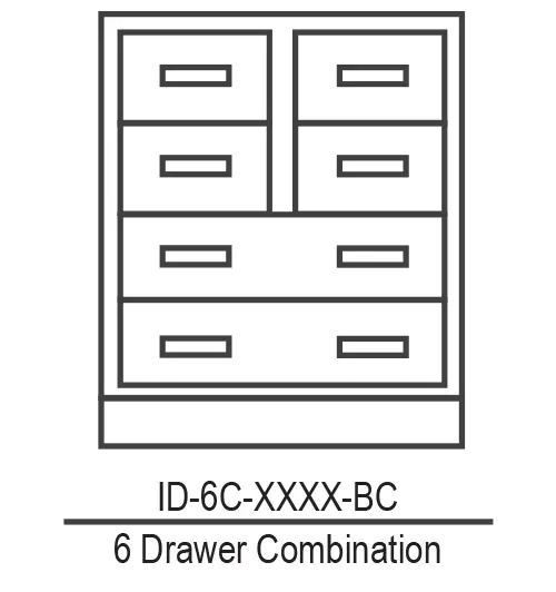 6 Drawer Combination Base Cabinet