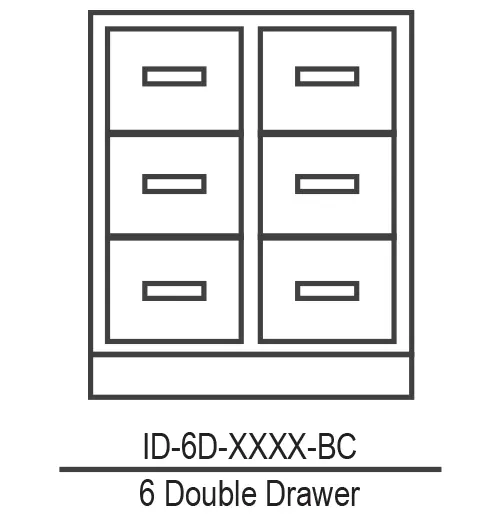 6 Double Drawer Base Cabinet