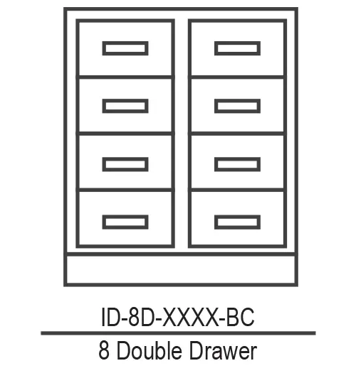 8 Double Drawer Base Cabinet